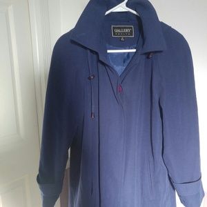 Trench paneled navy blue Gallery rain coat